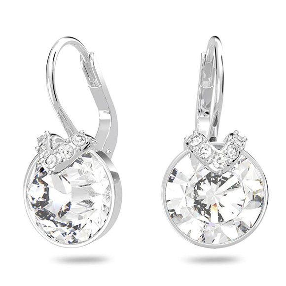 Women's Bella V Earrings Collection, Clear Crystal - Picture 1 of 2